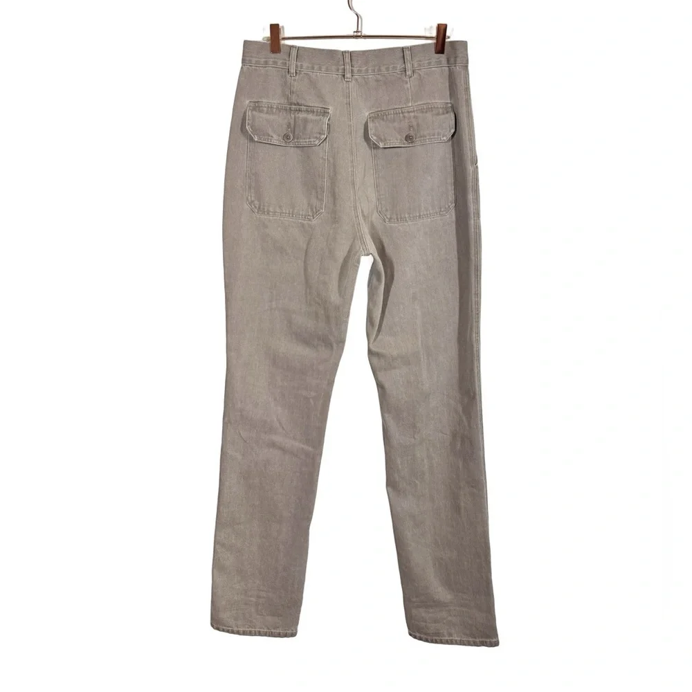 Djerf Avenue Straight-Leg Utility Pants in Taupe - Picture 2 of 14